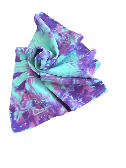 Chamois - TIE DYE- MINT & PURPLE