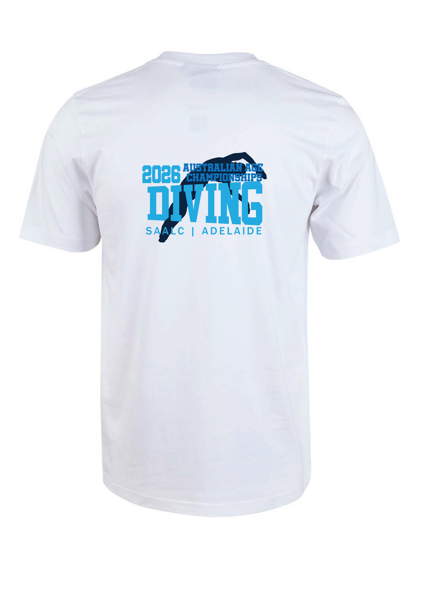 2026 AUSTRALIAN AGE DIVING CHAMPIONSHIPS SHORT SLEEVE TEE - WHITE