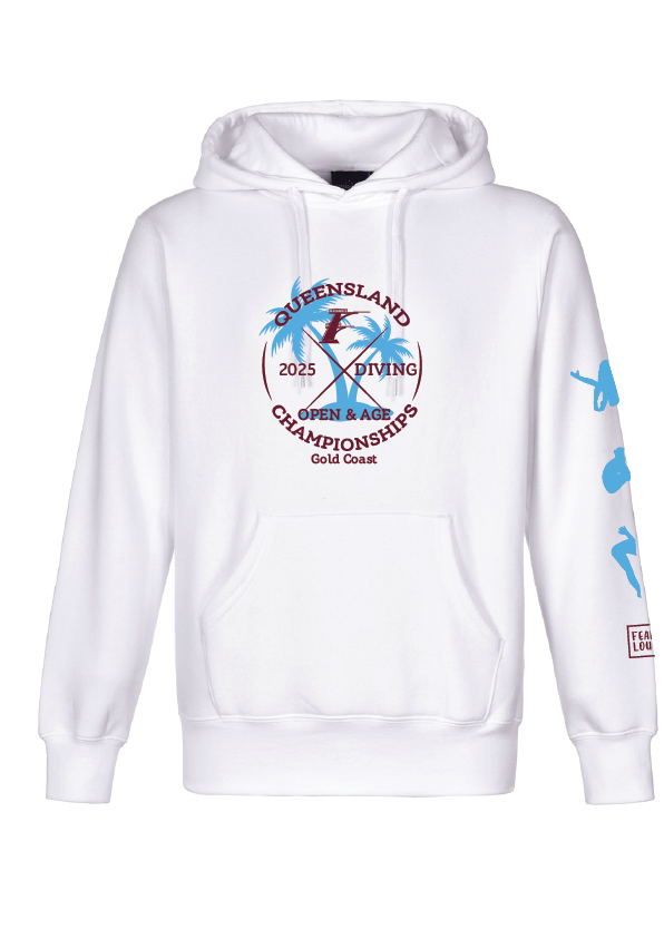 2025 Queensland Open and Age Championship Hoodie - White