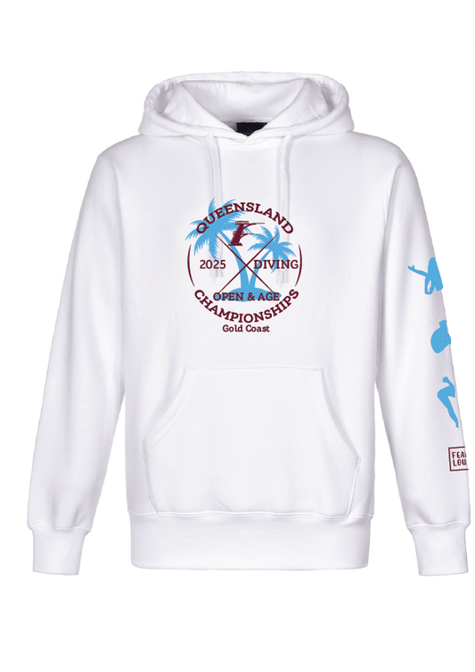 2025 Queensland Open and Age Championship Hoodie - White