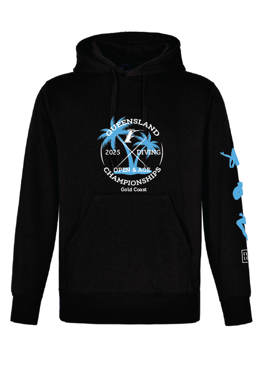 2025 Queensland Open and Age Championship Hoodie -Black