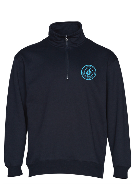 ALTONA YACHT CLUB 1/4 ZIP SWEAT TOP  - NAVY