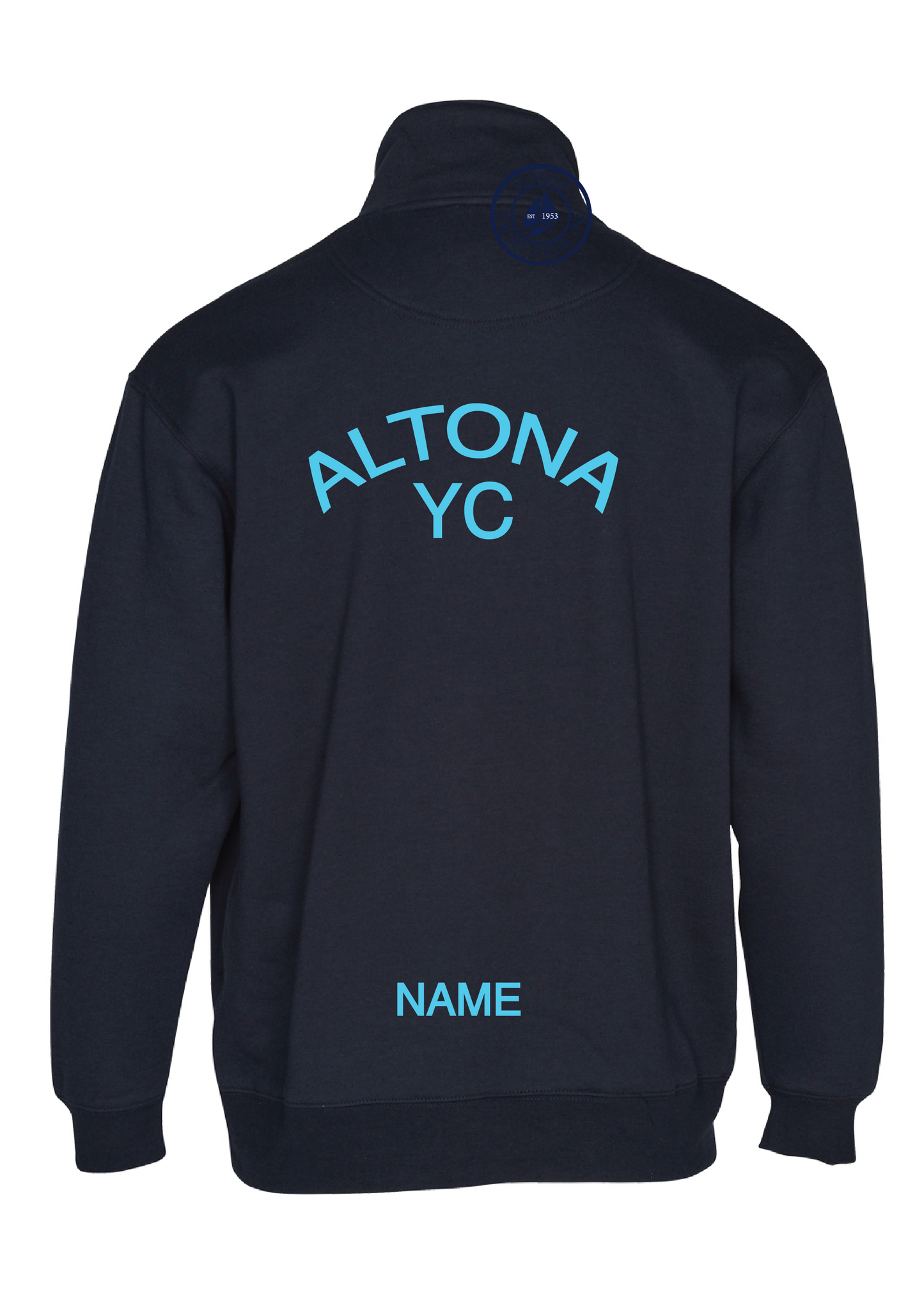 ALTONA YACHT CLUB 1/4 ZIP SWEAT TOP  - NAVY