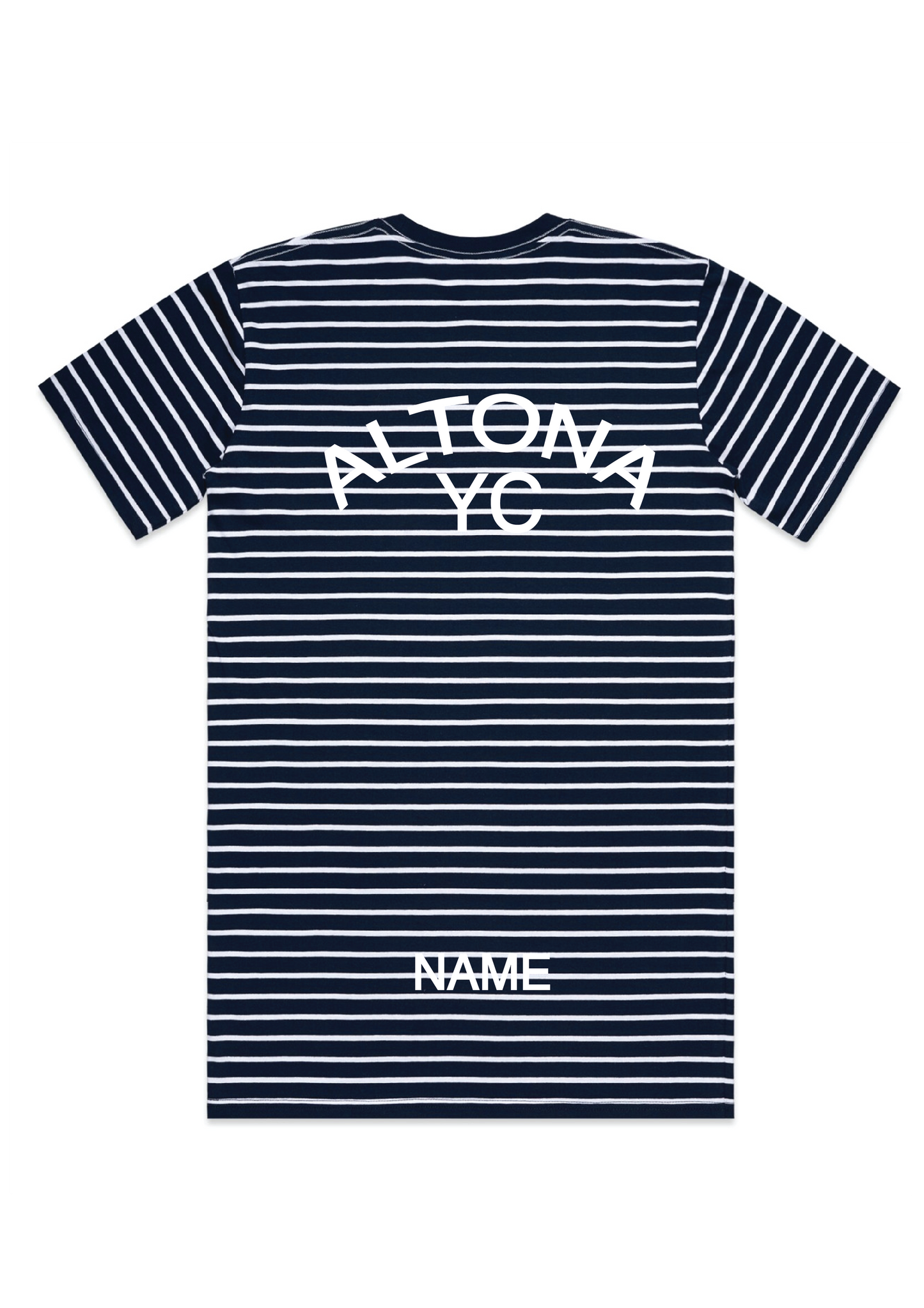 ALTONA YACHT CLUB STRIPE TEE - MENS NAVY/WHITE
