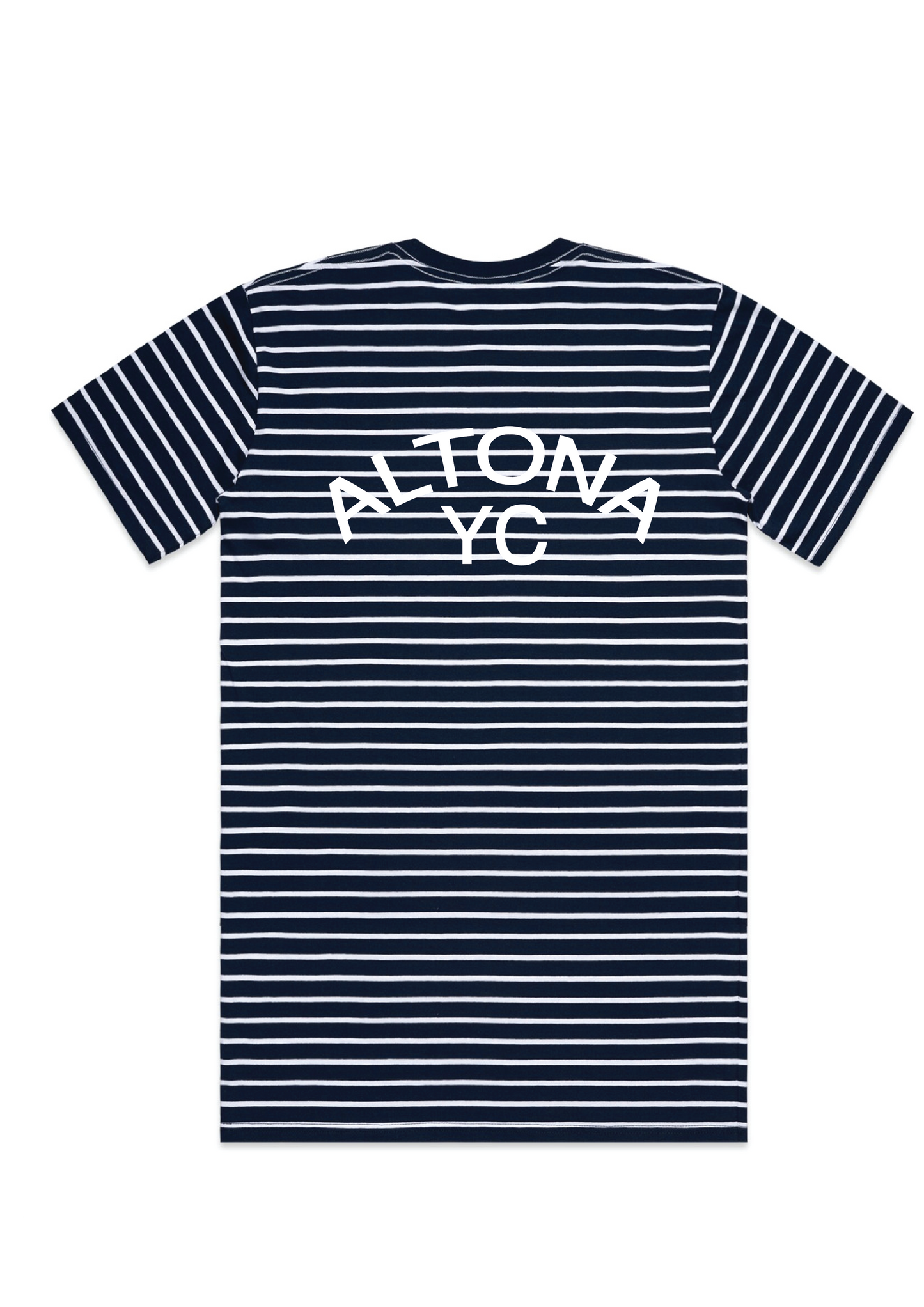 ALTONA YACHT CLUB STRIPE TEE - MENS NAVY/WHITE