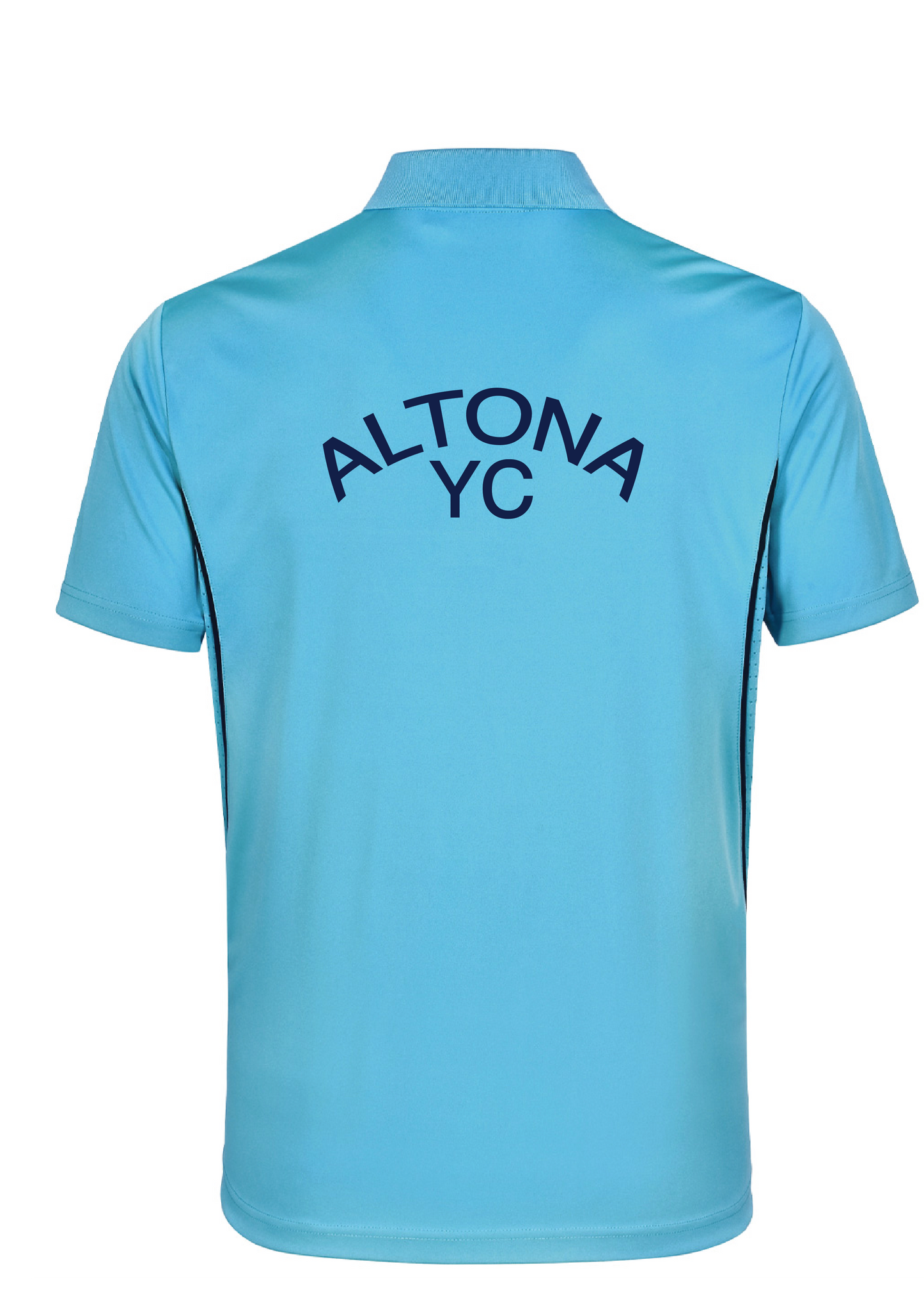 ALTONA YACHT CLUB SHORT SLEEVE POLO TOP - BLUE/NAVY