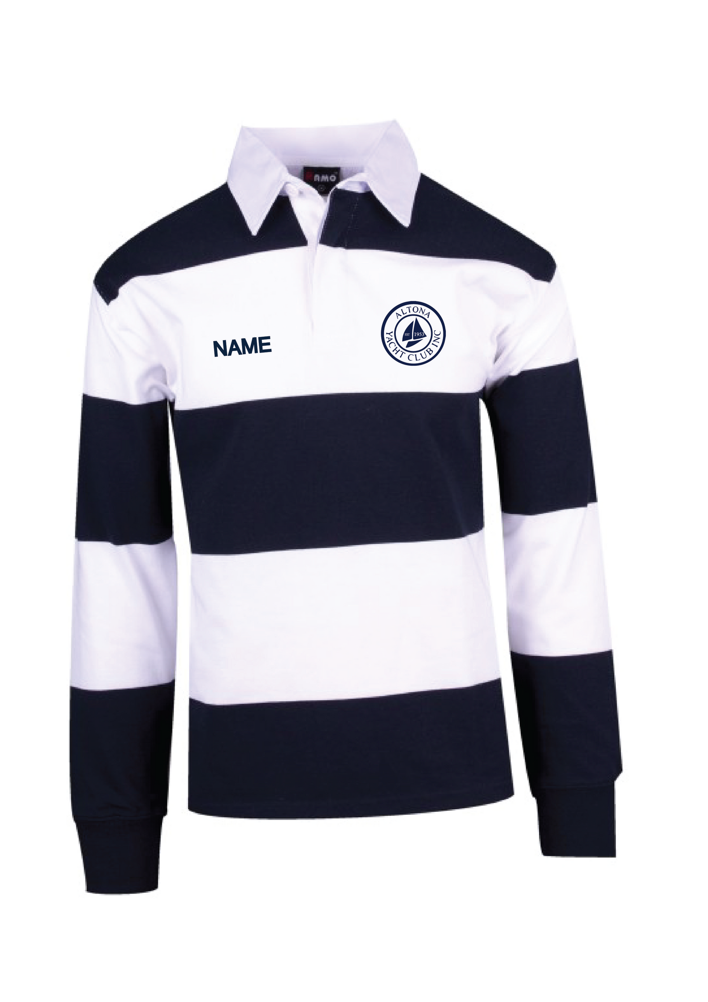 ALTONA YACHT CLUB RUGBY POLO - NAVY/WHITE