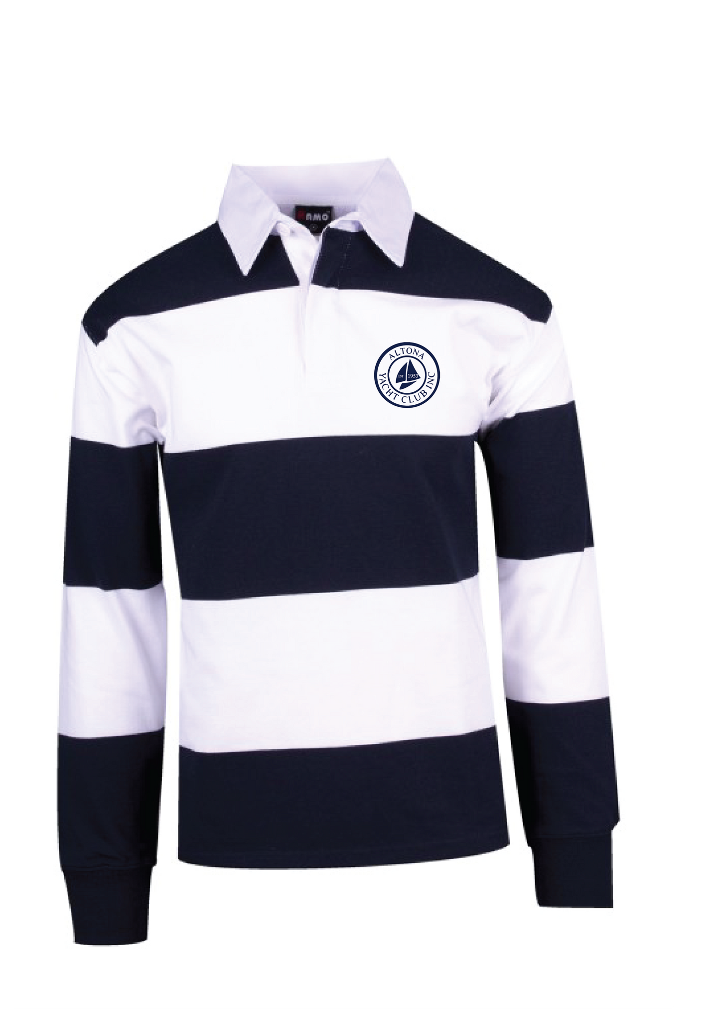ALTONA YACHT CLUB RUGBY POLO - NAVY/WHITE
