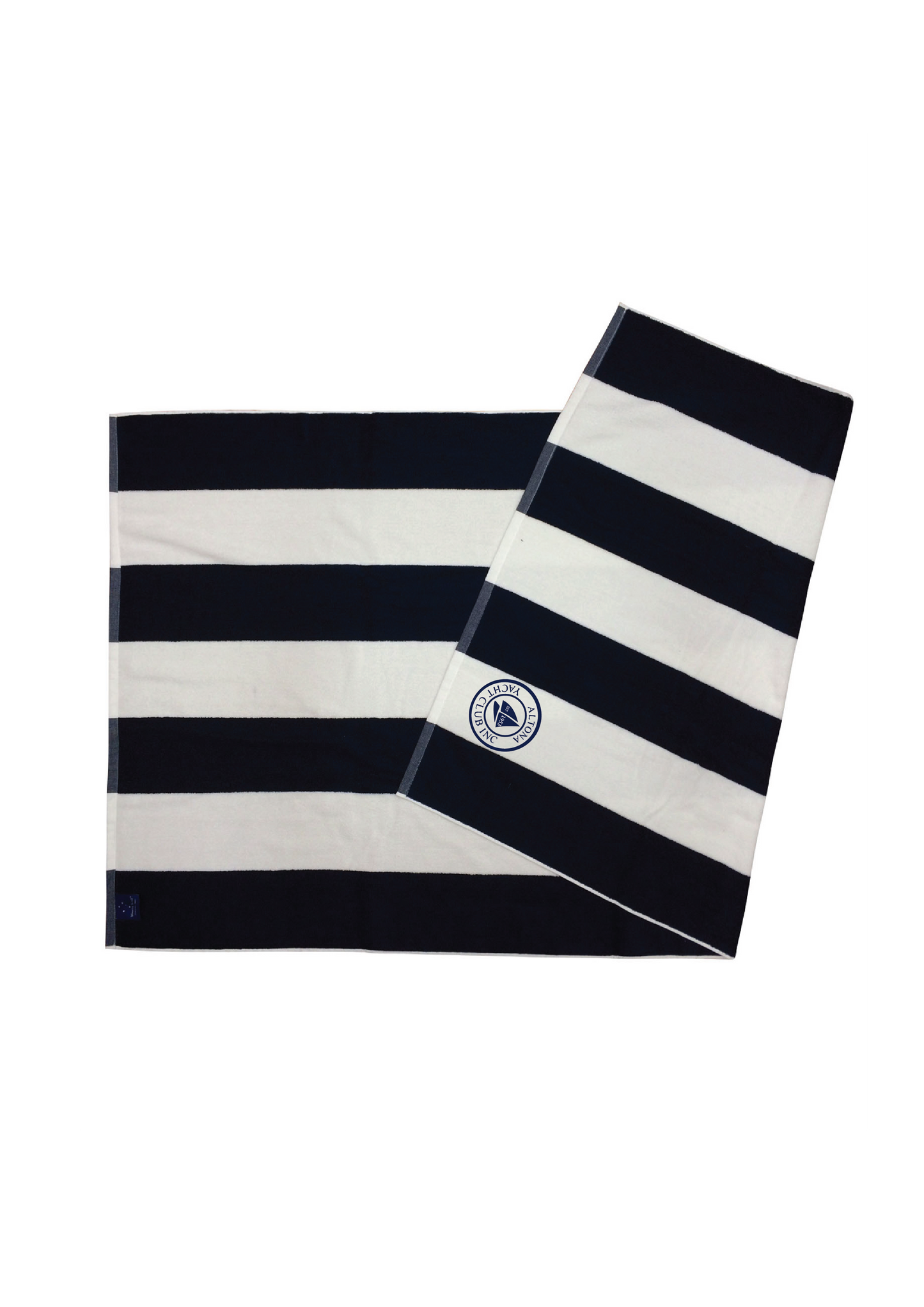 ALTONA YACHT CLUB LARGE STRIPE TOWEL- NAVY/WHITE
