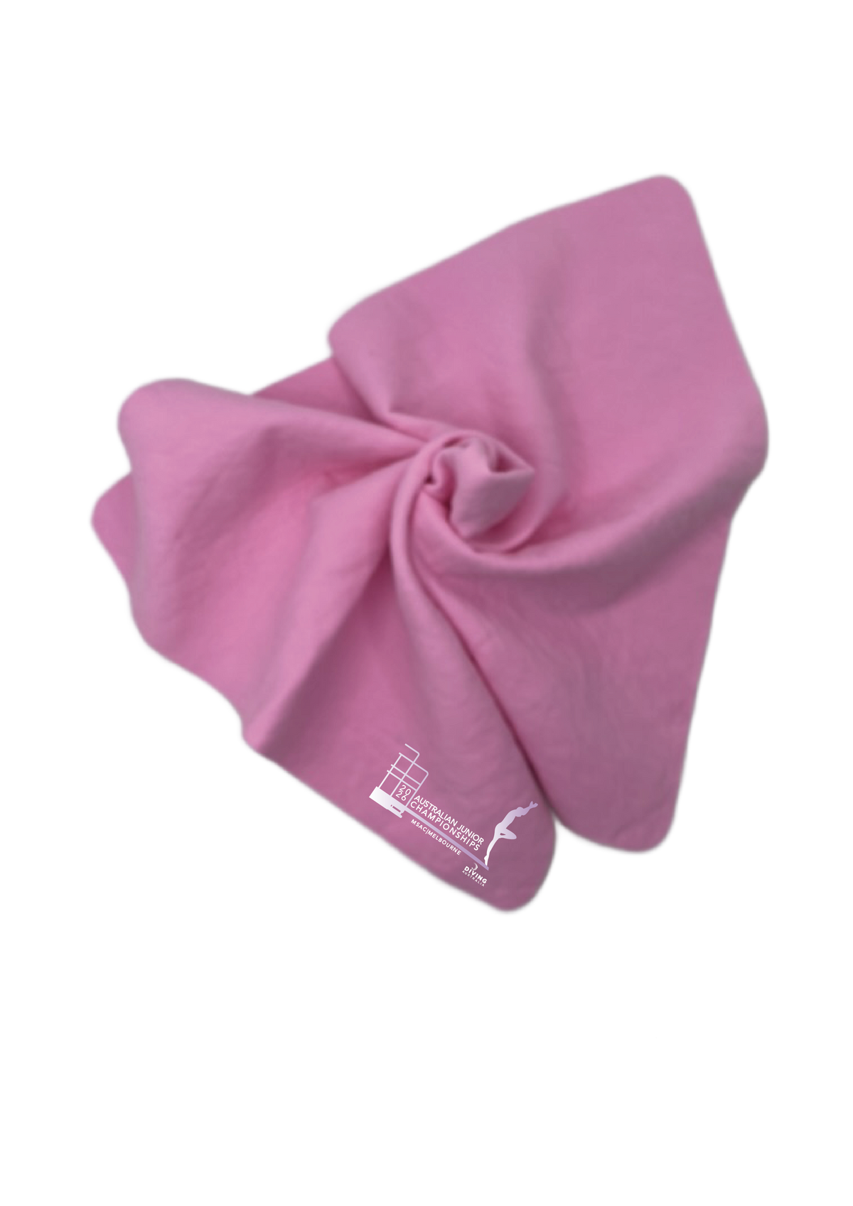 2026 AUSTRALIAN JUNIOR DIVING CHAMPIONSHIPS CHAMOIS - OPTIONAL CUSTOM NAME - PINK