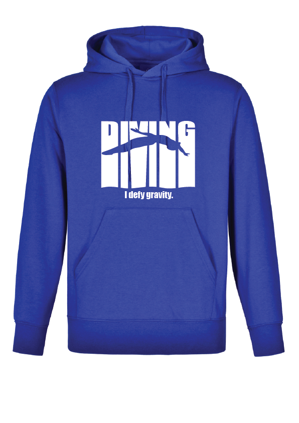 Diving Hoodie royal blue - I defy gravity