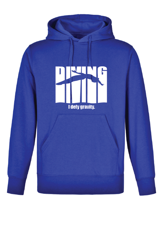 Diving Hoodie royal blue - I defy gravity