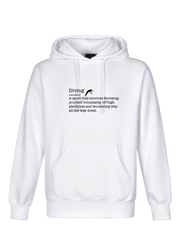 Diving ( noun) hoodie white
