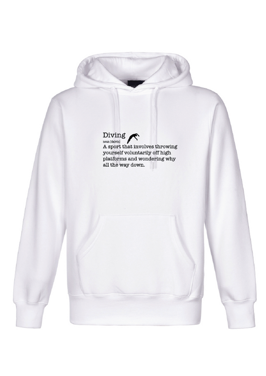 Diving ( noun) hoodie white