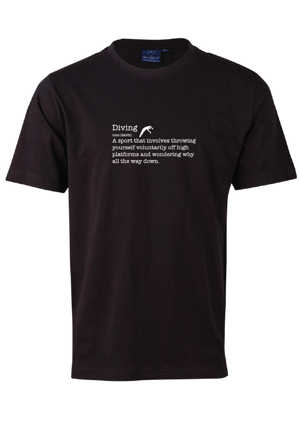 Diving ) Noun) short sleeve cotton tee - black