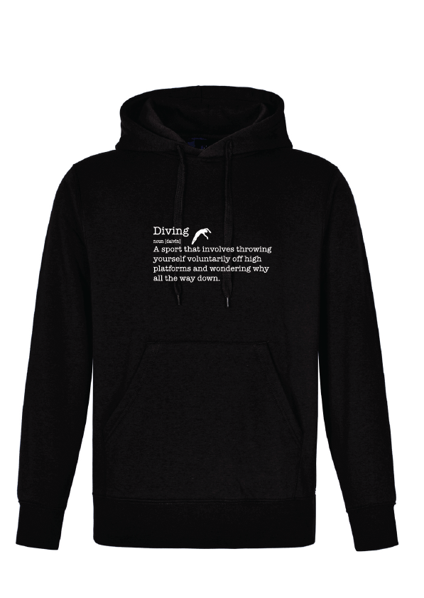 Diving ( noun) hoodie black