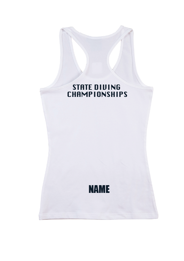 2025 Victorian Open & Age Championship T-back tank Womens/Teens - White