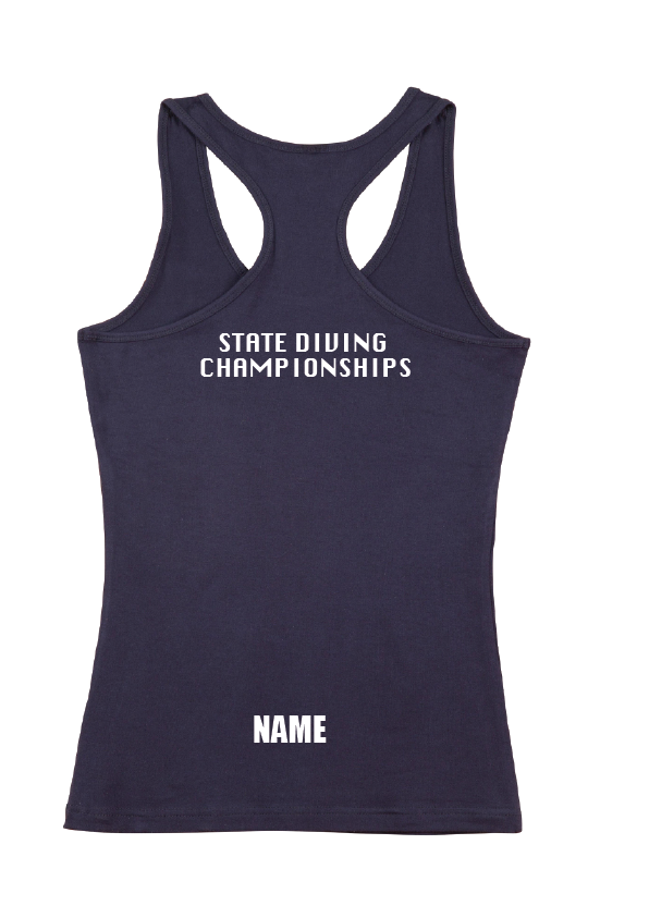 2025 Victorian Open & Age Championship T-back tank Womens/Teens - Navy