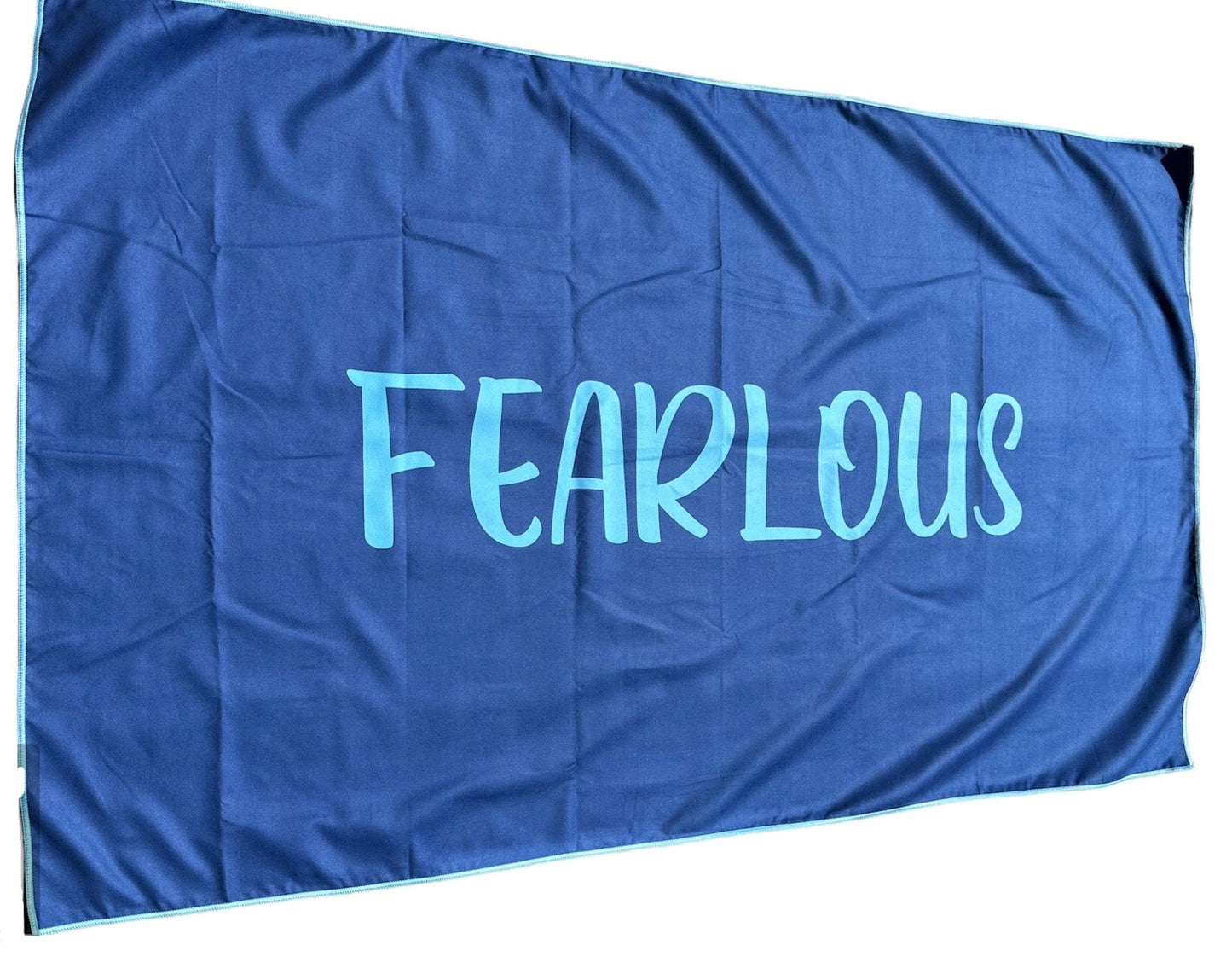 FEARLOUS Micro Fibre Towel - Red/Azure Blue