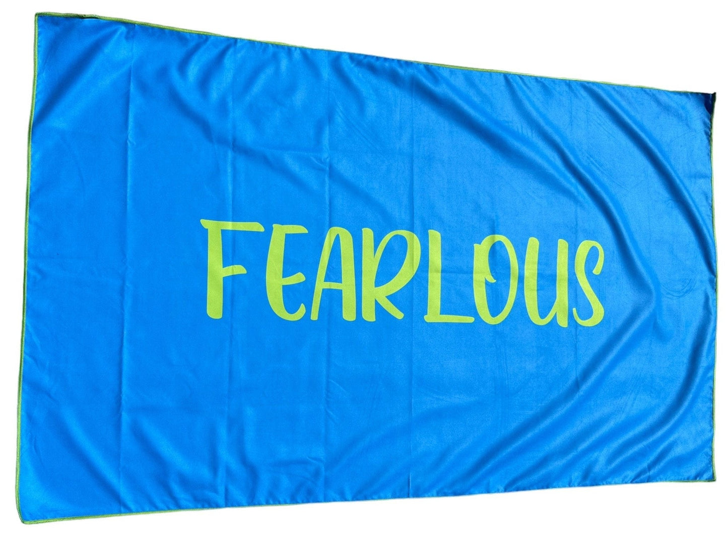FEARLOUS Micro Fibre Towel - Red/Azure Blue