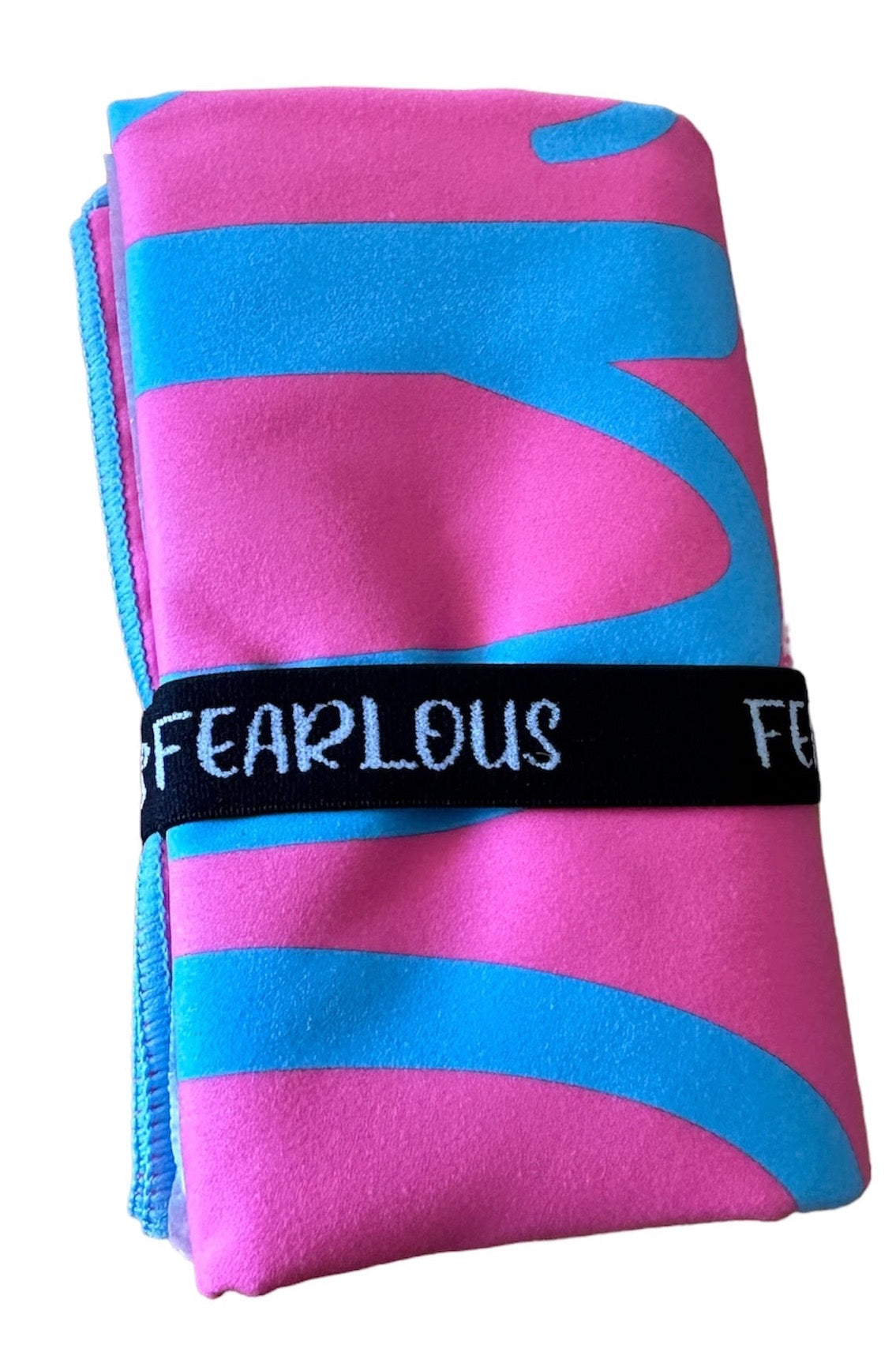 FEARLOUS Micro Fibre Towel - Aqua Blue/Lime Green