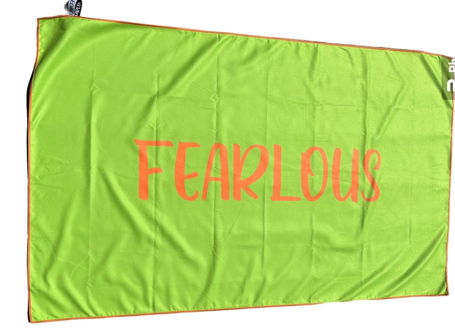 FEARLOUS Micro Fibre Towel - Red/Azure Blue
