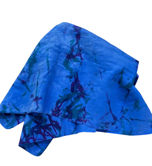 Chamois - TIE DYE- BLUE/JADE