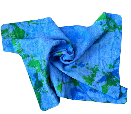 Chamois- TIE DYE- BLUE/GREEN