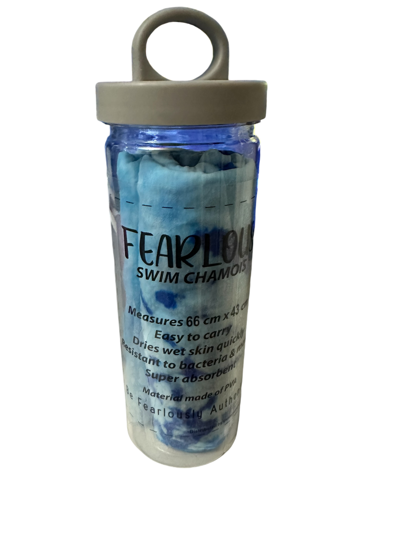 TIE DYE CHAMOIS LARGE 66cm x 43cm- OCEAN BLUE