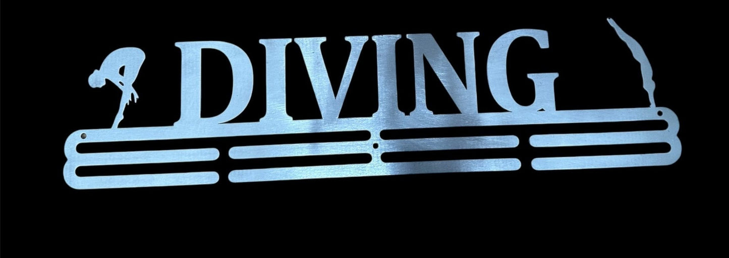 Stainless Steel Medal Display Hanger - DIVING