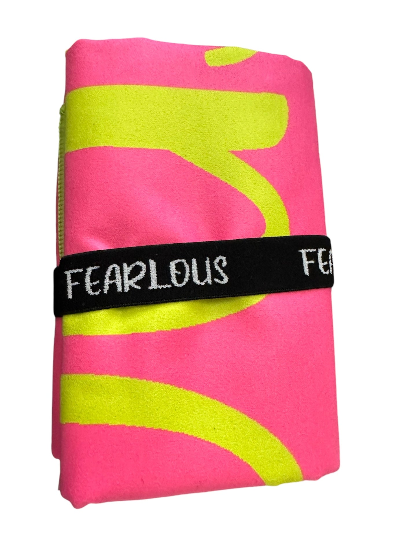 FEARLOUS Large Micro Fibre Towel - Pink/Lime Green