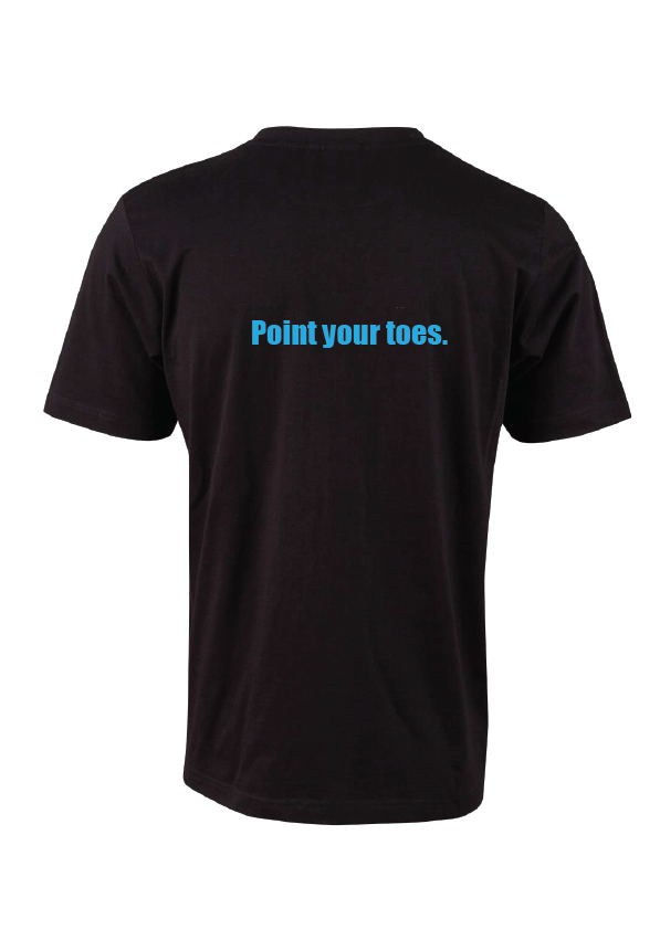 Diving short sleeve cotton tee - Point your toes