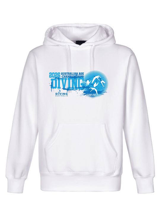 2026 AUSTRALIAN AGE DIVING CHAMPIONSHIP HOODIE - WHITE