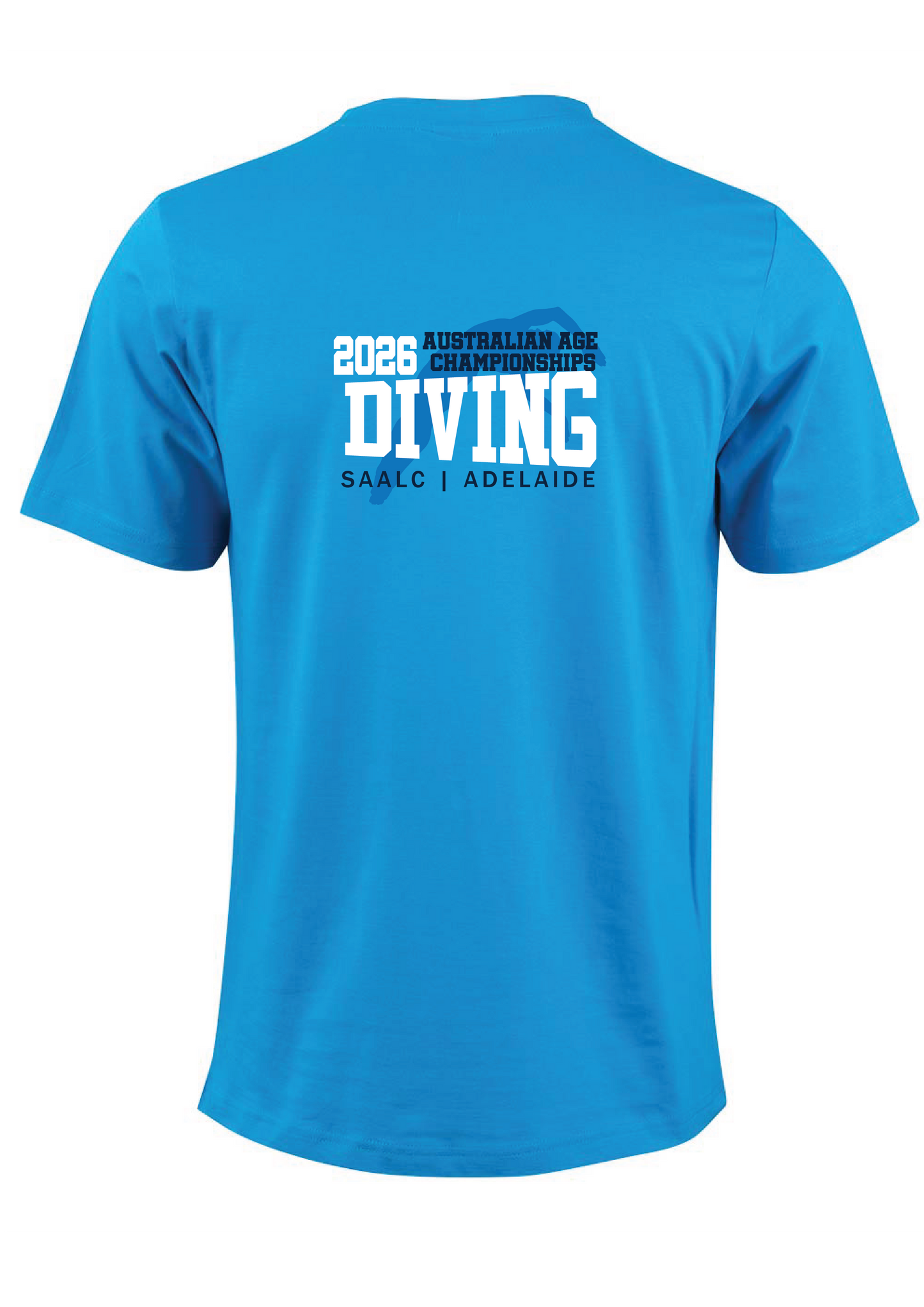 2026 AUSTRALIAN AGE DIVING CHAMPIONSHIPS SHORT SLEEVE TEE - BLUE