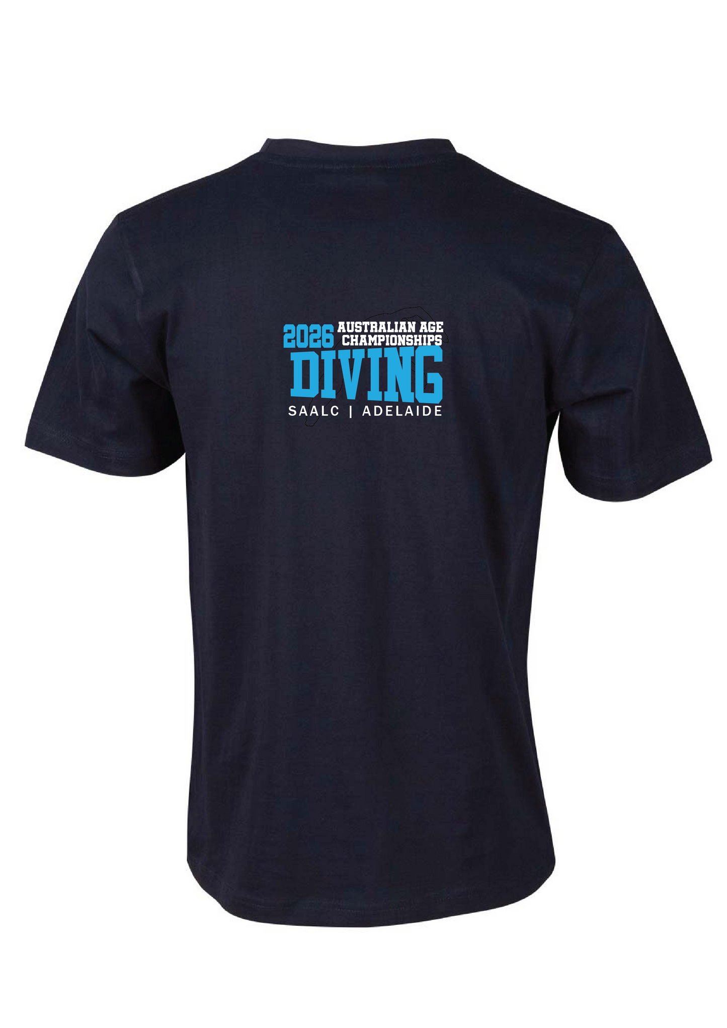 2026 AUSTRALIAN AGE DIVING CHAMPIONSHIPS SHORT SLEEVE TEE - NAVY