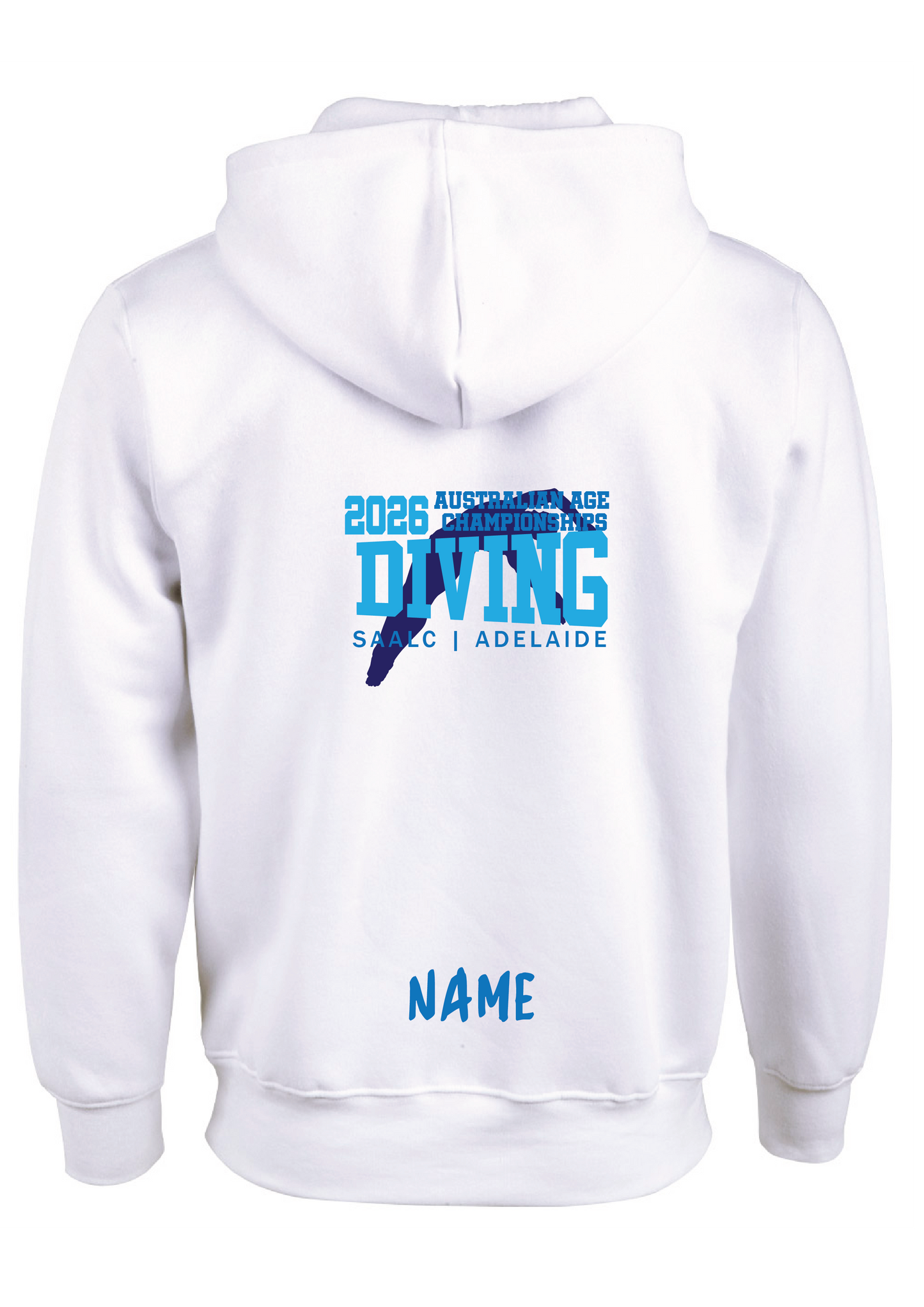 2026 AUSTRALIAN AGE DIVING CHAMPIONSHIP HOODIE - WHITE