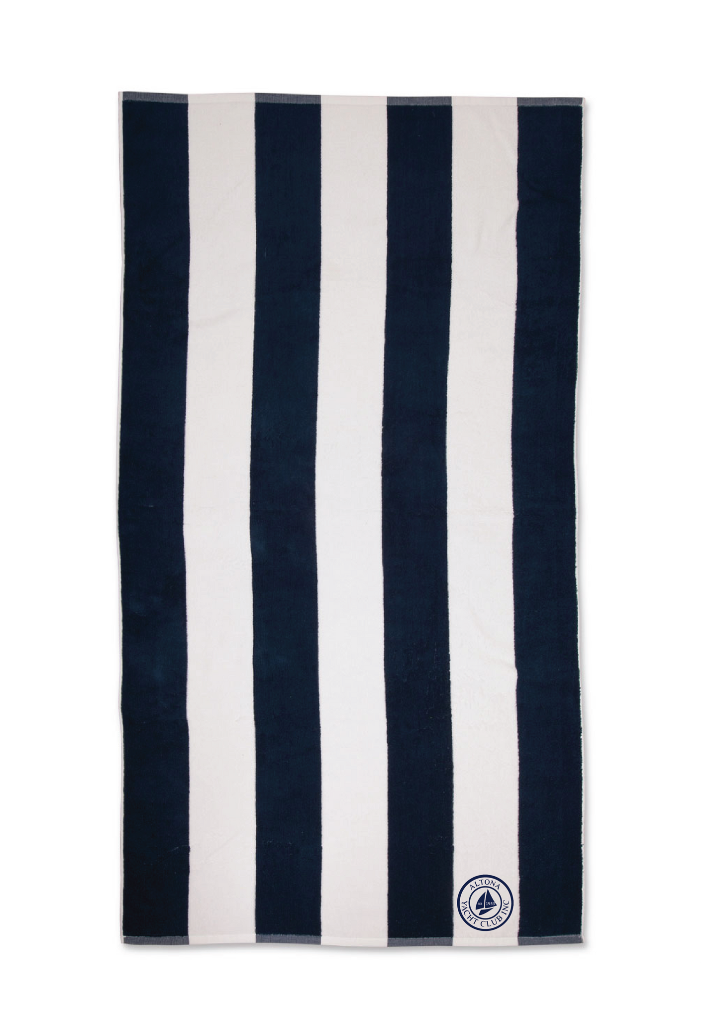 ALTONA YACHT CLUB LARGE STRIPE TOWEL- NAVY/WHITE