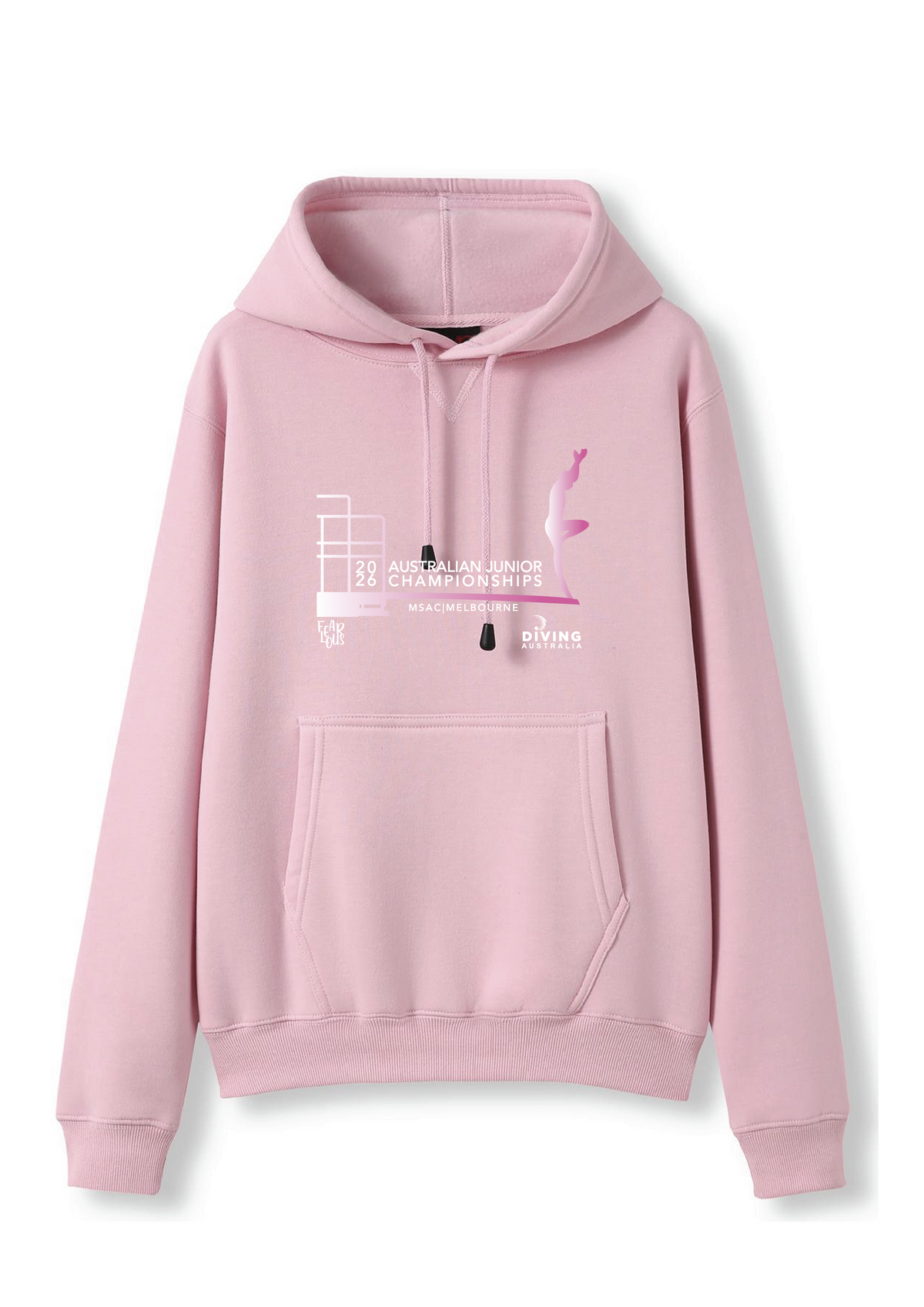 2026 AUSTRALIAN JUNIOR DIVING CHAMPIONSHIP HOODIE - PINK