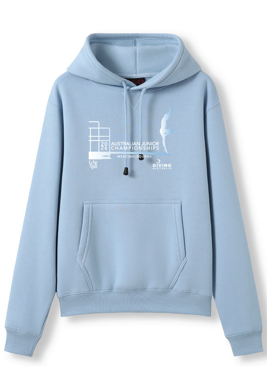 2026 AUSTRALIAN JUNIOR DIVING CHAMPIONSHIP HOODIE - PALE BLUE