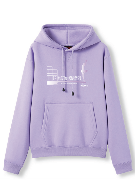 2026 AUSTRALIAN JUNIOR DIVING CHAMPIONSHIP HOODIE - MAUVE