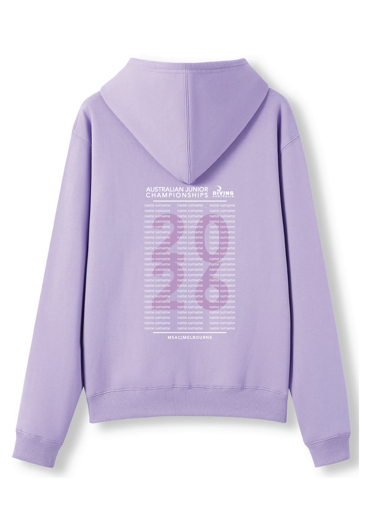 2026 AUSTRALIAN JUNIOR DIVING CHAMPIONSHIP HOODIE - MAUVE