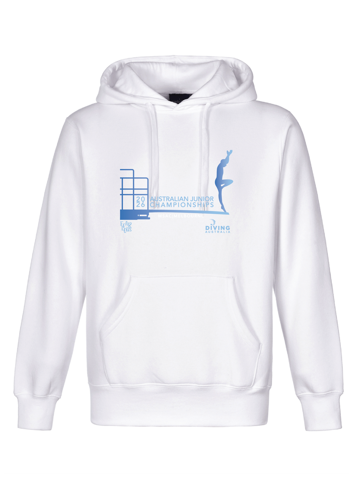 2026 AUSTRALIAN JUNIOR DIVING CHAMPIONSHIP HOODIE - WHITE