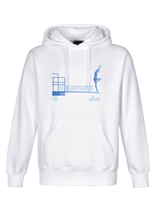 2026 AUSTRALIAN JUNIOR DIVING CHAMPIONSHIP HOODIE - WHITE