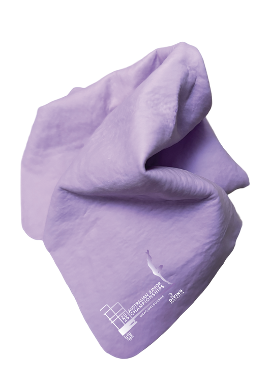 2026 AUSTRALIAN JUNIOR DIVING CHAMPIONSHIPS CHAMOIS - OPTIONAL CUSTOM NAME - MAUVE